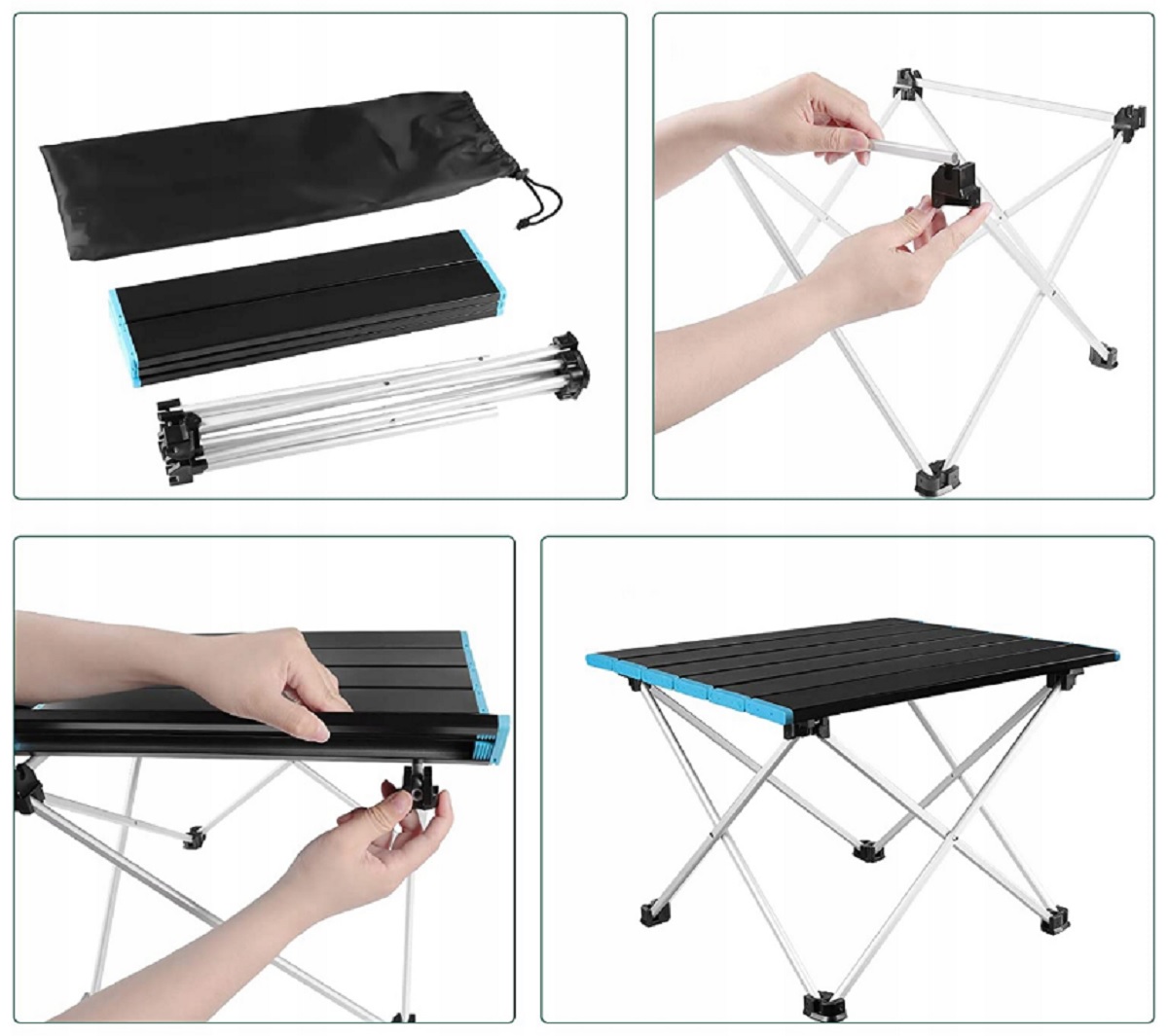 Praktický  skladací kempingový stôl